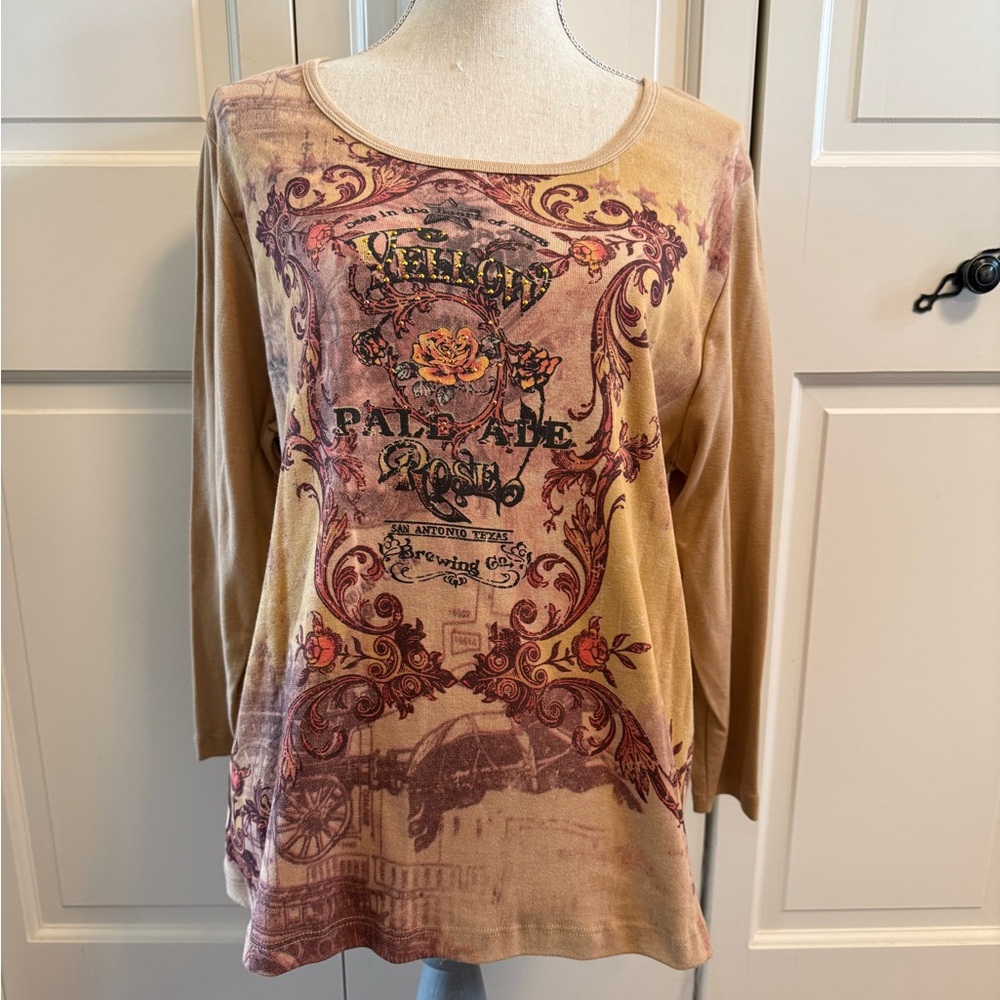 Susan Lawrence Graphic Long Sleeve Top